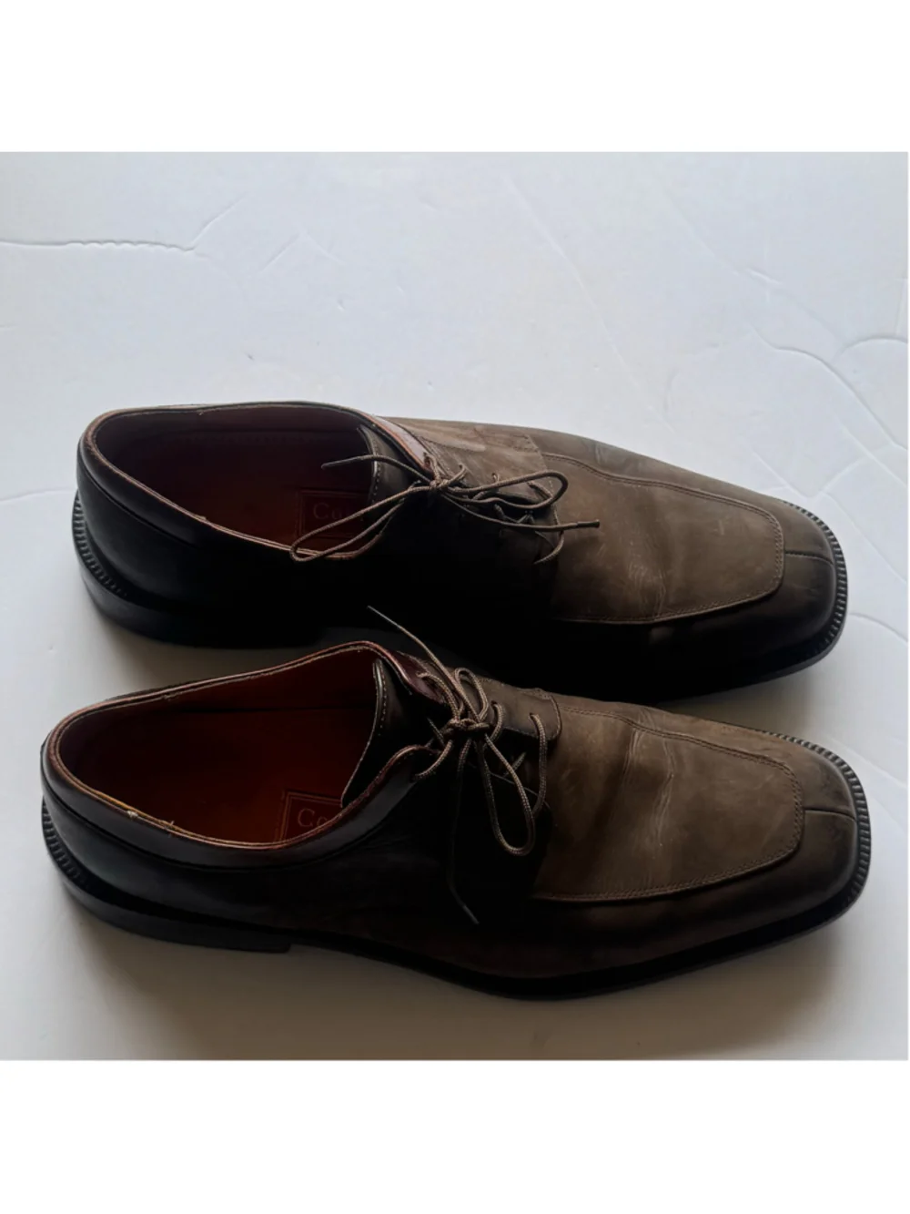 Cole Haan Waterproof Brown Leather Square Toe Derby Dress Shoes Men’s Size 13M
